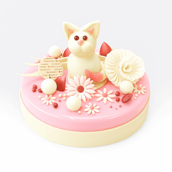 Ekstra kakedekor Katt (Rosa)
