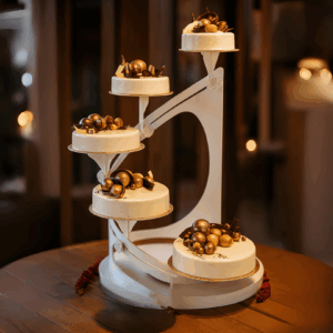 Bryllupskake Sjokoladeblomster