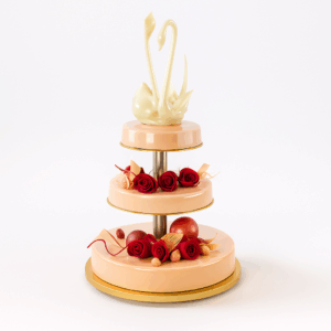 Bryllupskake: Svaner