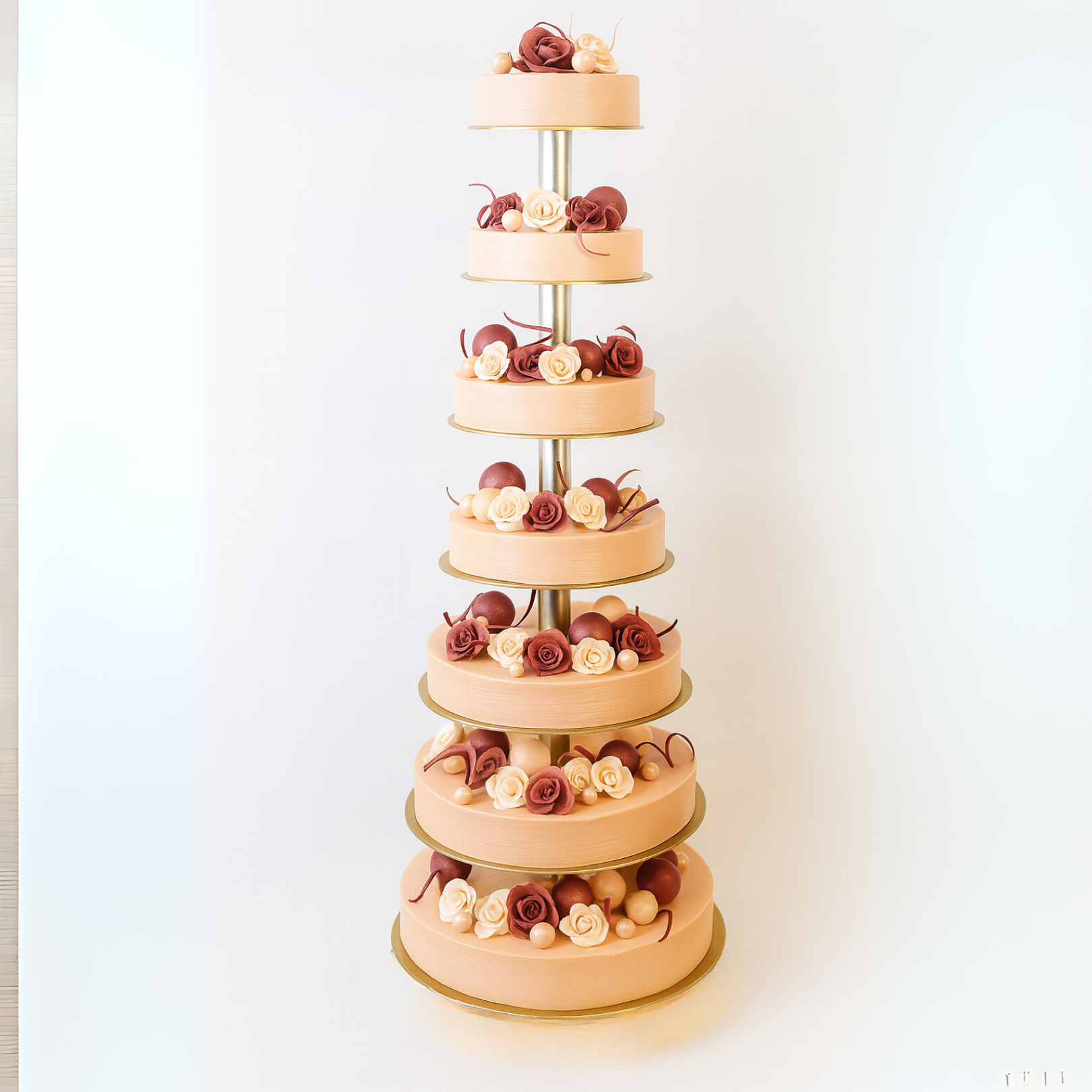 Bryllupskake Sjokoladeroser