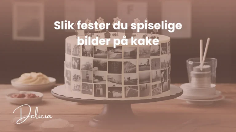 Slik fester du spiselige bilder på kake