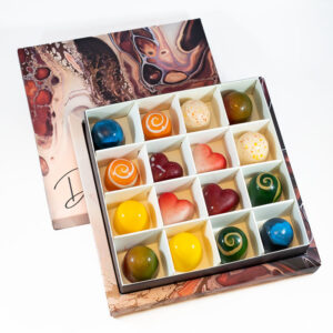 Konfekteske (9 / 16 / 25 stk): Fruktige smaker - Assortert