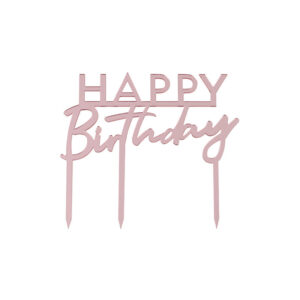 Kaketopp: "Happy Birthday" - 11 x 12cm