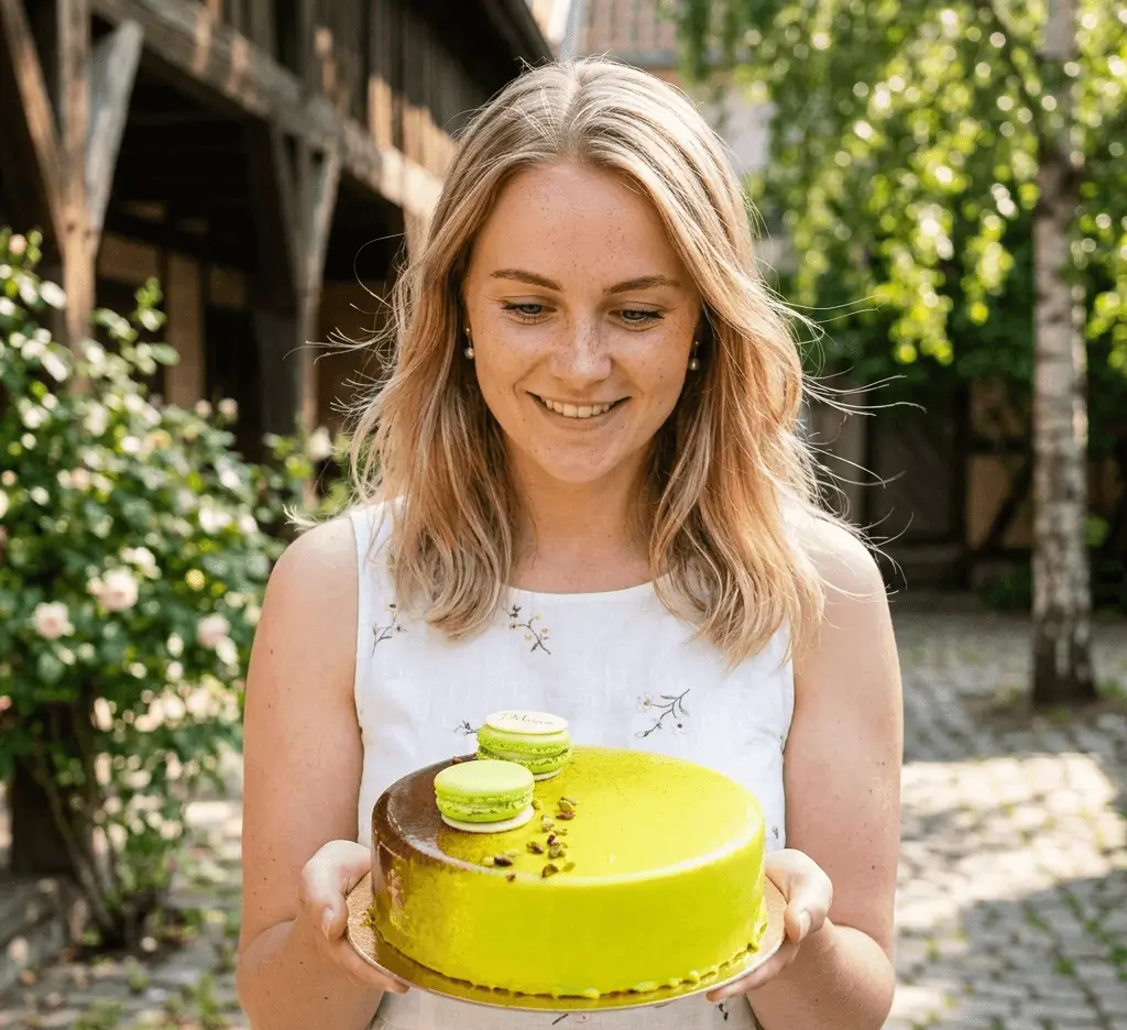Kake Pyntet Med Makroner